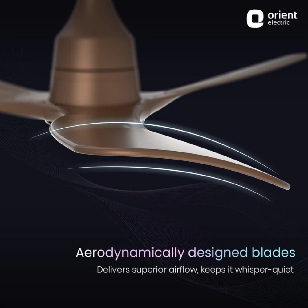 AEROSENSE SMART BLDC CEILING FAN UNDERLIGHT TANGERINE BROWN